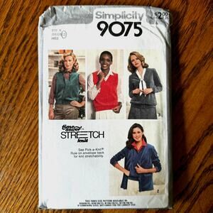Vintage 1970s Simplicity 9075 Sewing Pattern Size XS-S Cardigan & Vest COMPLETE
